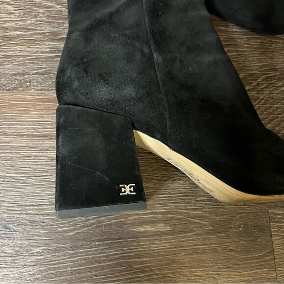 SAM EDELMAN DARUBY BOOTIE IN BLACK SUEDE - Picture 7 of 14